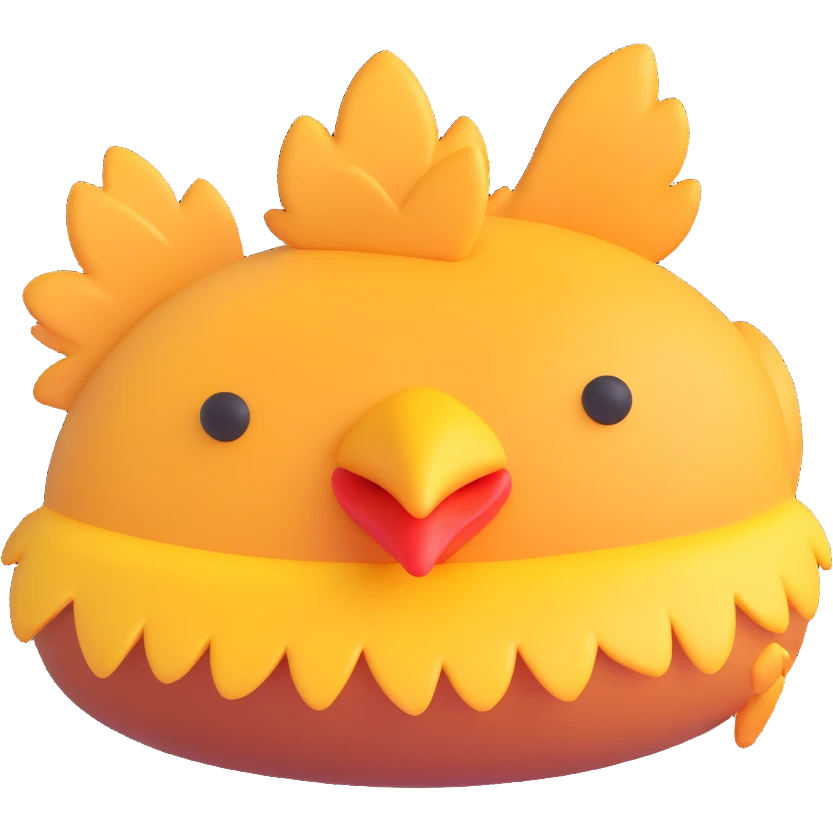 a chicken tender, 3D emoji style emoji