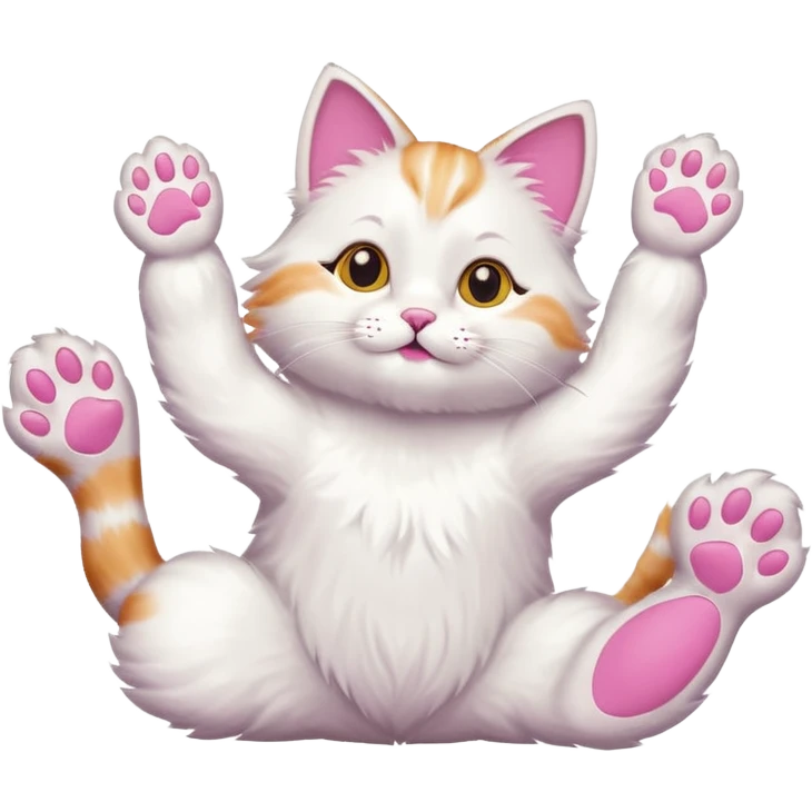 Cat with feet in the air emoji