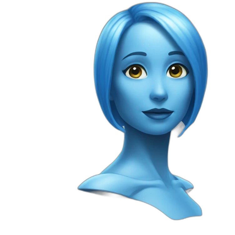 Blue cortana hologram emoji
