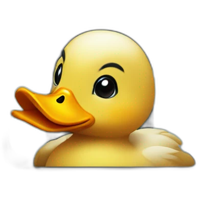 Duck in a tram emoji