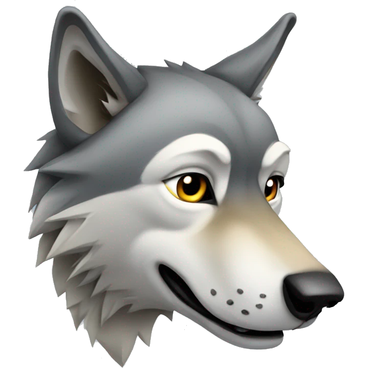 Wolf sniffing  emoji