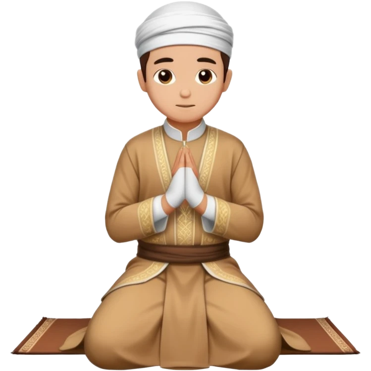 Kneeling for Islamic prayer emoji