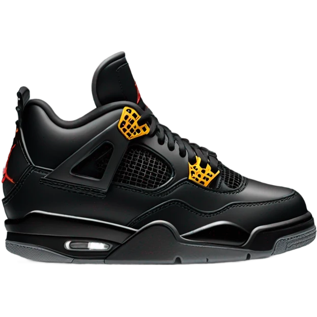Jordan 4 shoes black cats emoji