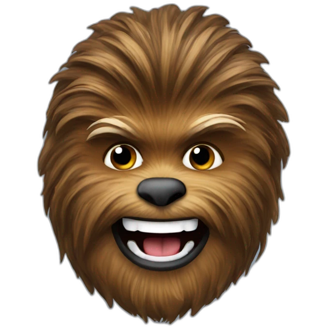 Fancy Chewbacca smile emoji