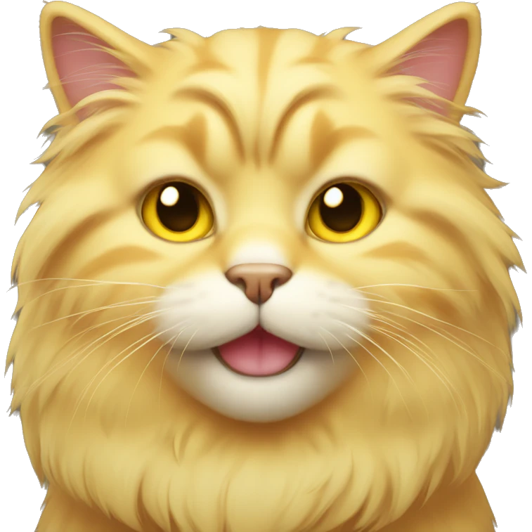 Fluffy yellow cat emoji