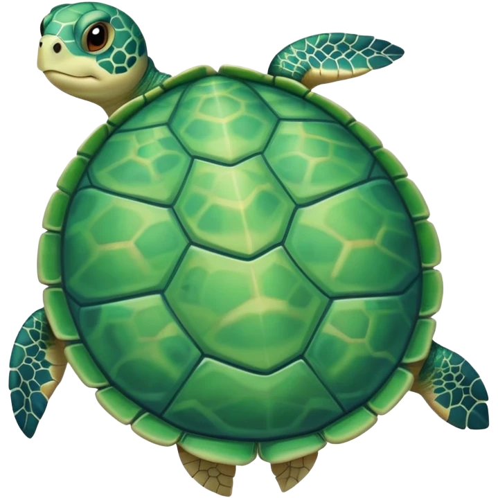 Water turtle cute and preppy face emoji