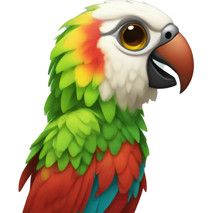 A parrot, agapornis masked, emoji emoji