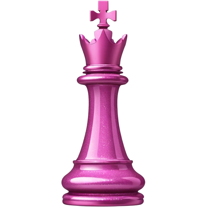pink glitter chess piece rook emoji