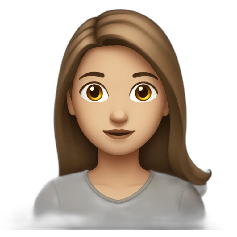 girl with long brown hair emoji