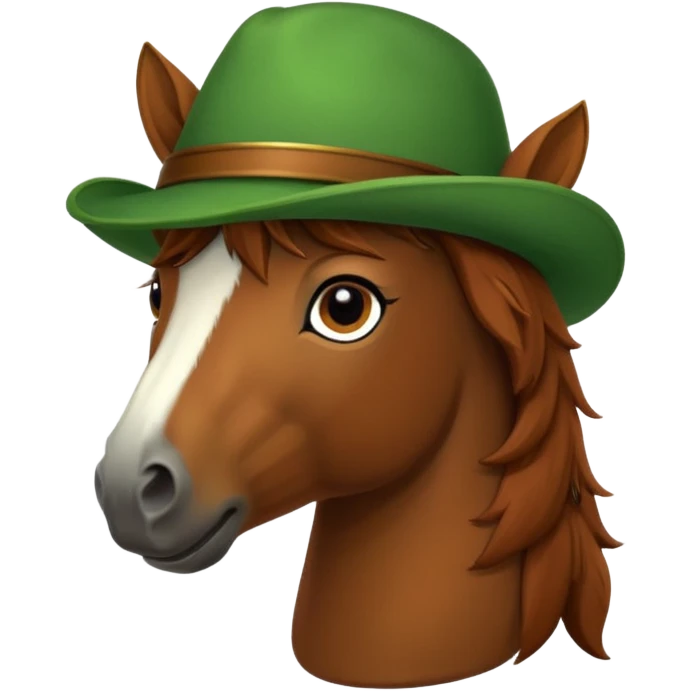 HORSE WITH GREEN HAT emoji
