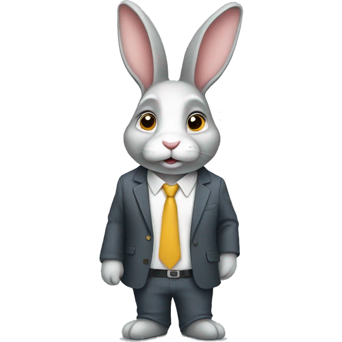 Rabbit dressed for work emoji