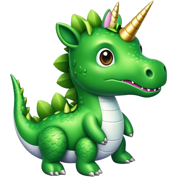 cocodrilo con un unicornio  emoji