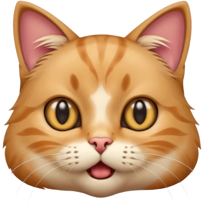 Un chat choqué sur réaction  emoji
