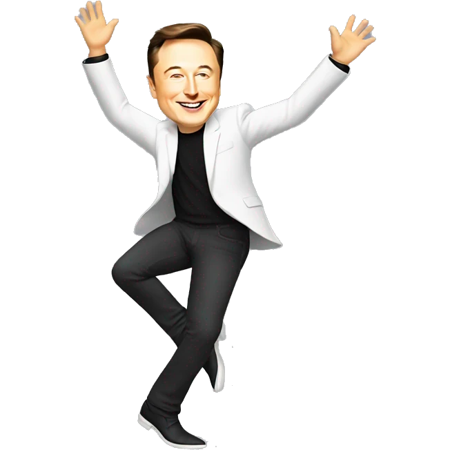 Elon Musk is dancing emoji