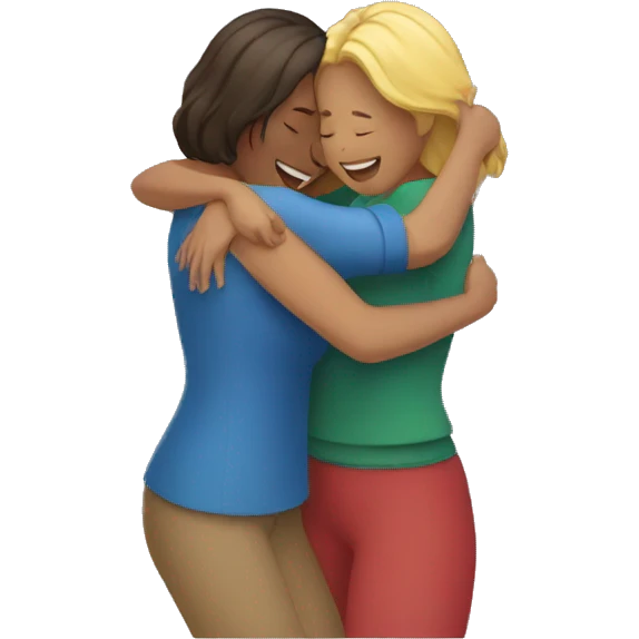 Hug between two women emoji