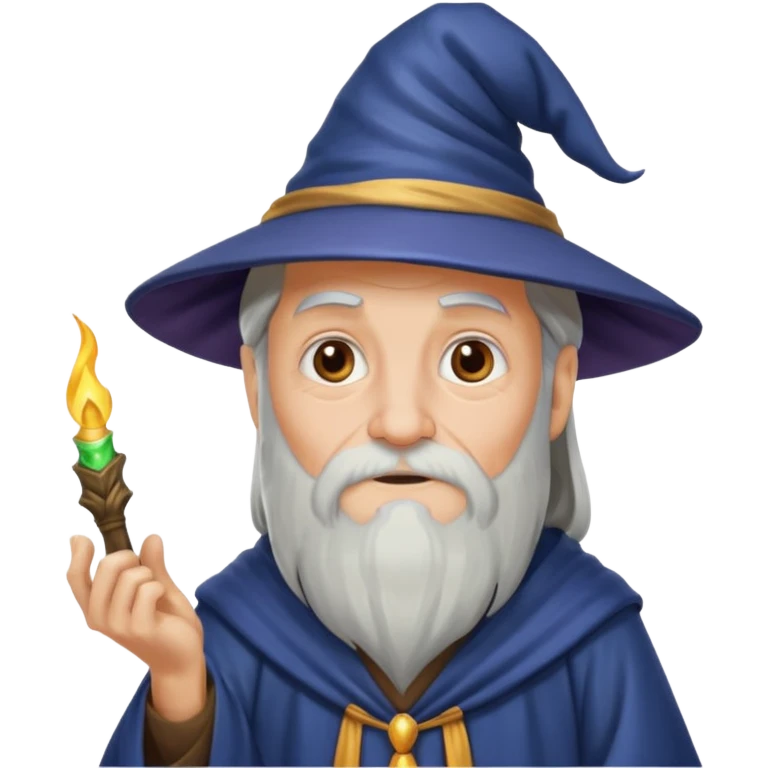 old wizard casting spells emoji