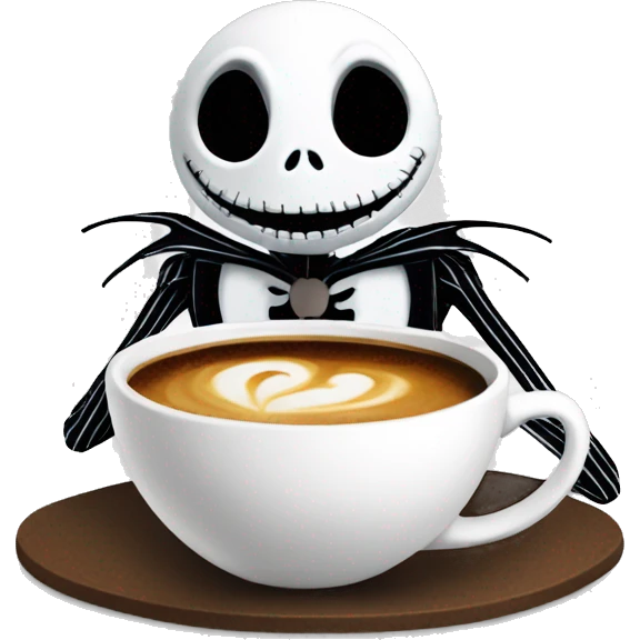 jack skellington with Coffee emoji