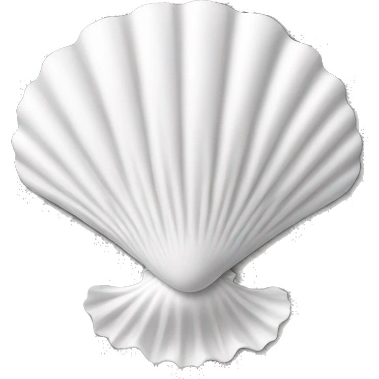 White scallop shell emoji