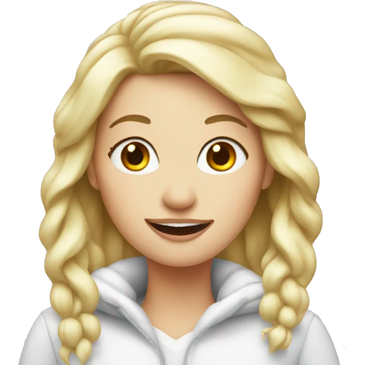 Blond lady as a snowman  emoji