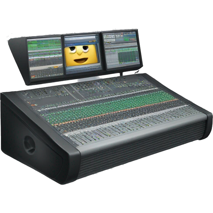 A camera vision mixing desk emoji