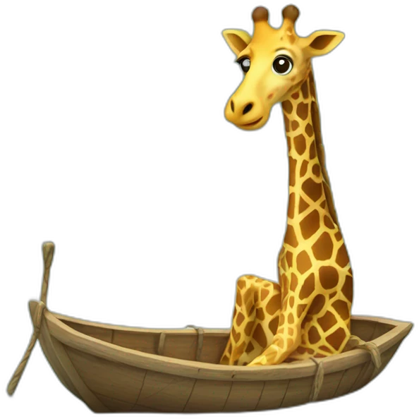 giraffe in a boat emoji