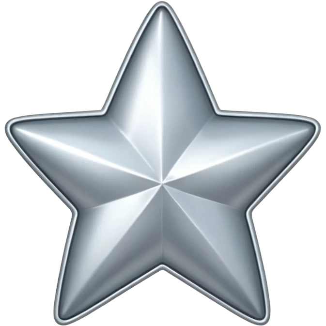 shining silver star emoji