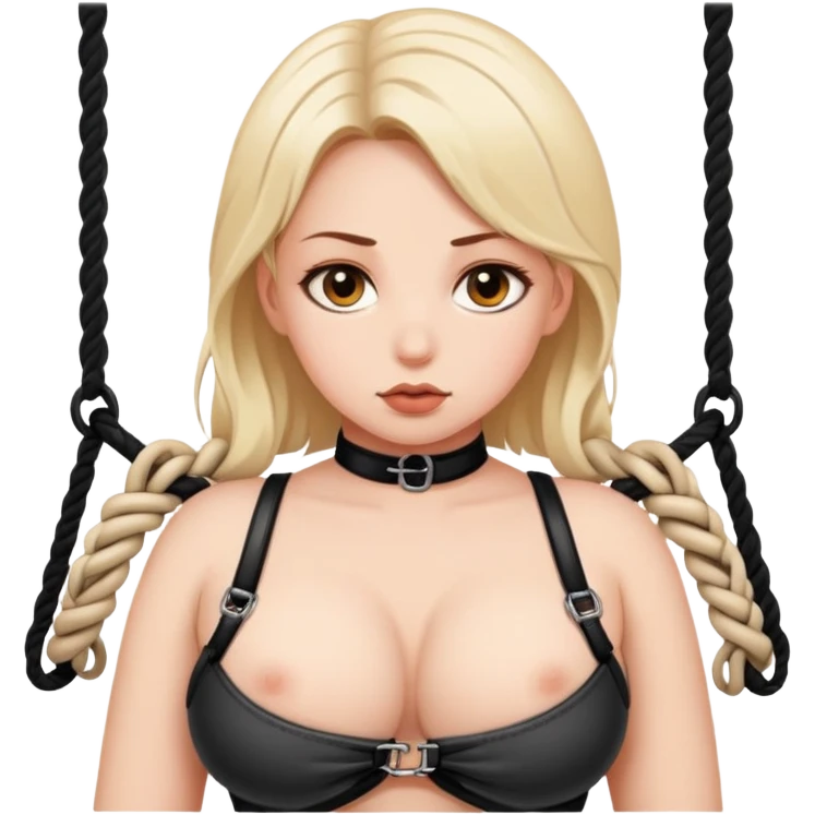 bdsm girl bondage with big breast emoji