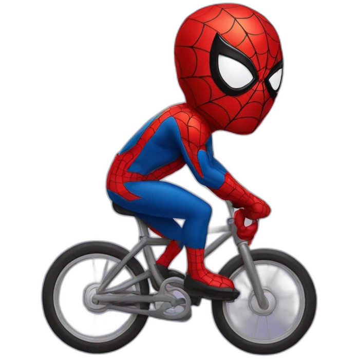 Spiderman on bike emoji