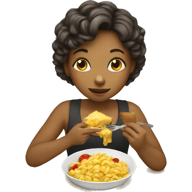 Girl eating food  emoji