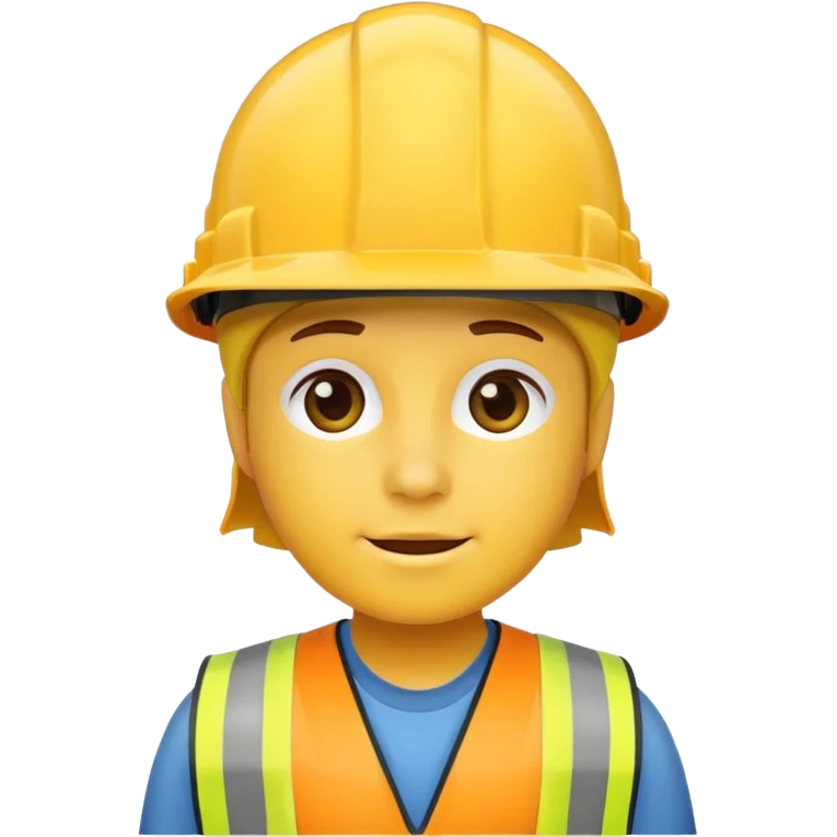 construction hat without guy, front facing transparent emoji