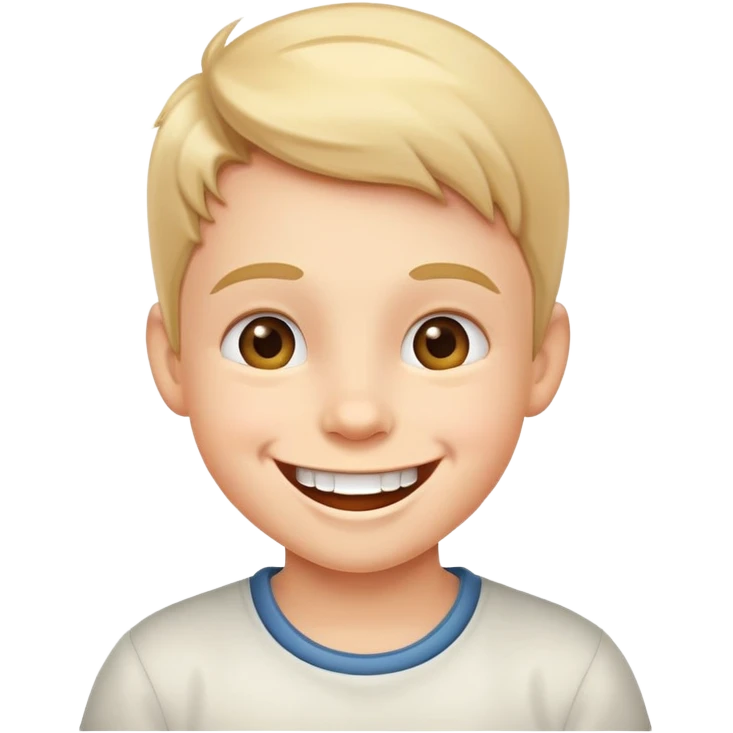 happy kid with big smile emoji