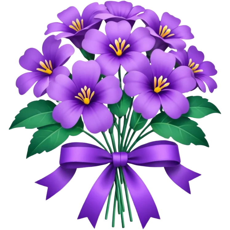 Violet flower bouquet emoji