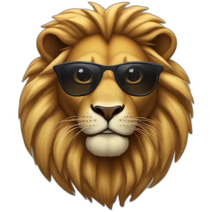 lion with shades emoji