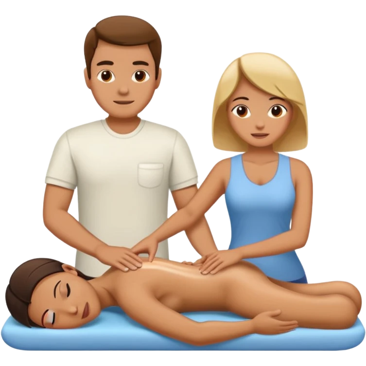 homme qui fais un massage à la femme emoji