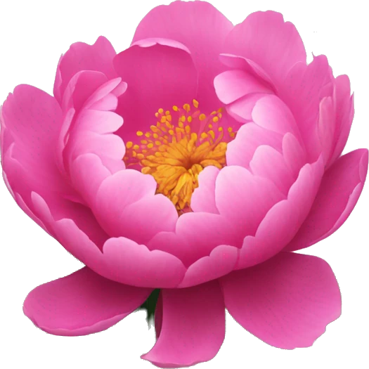 Pink peony flower emoji