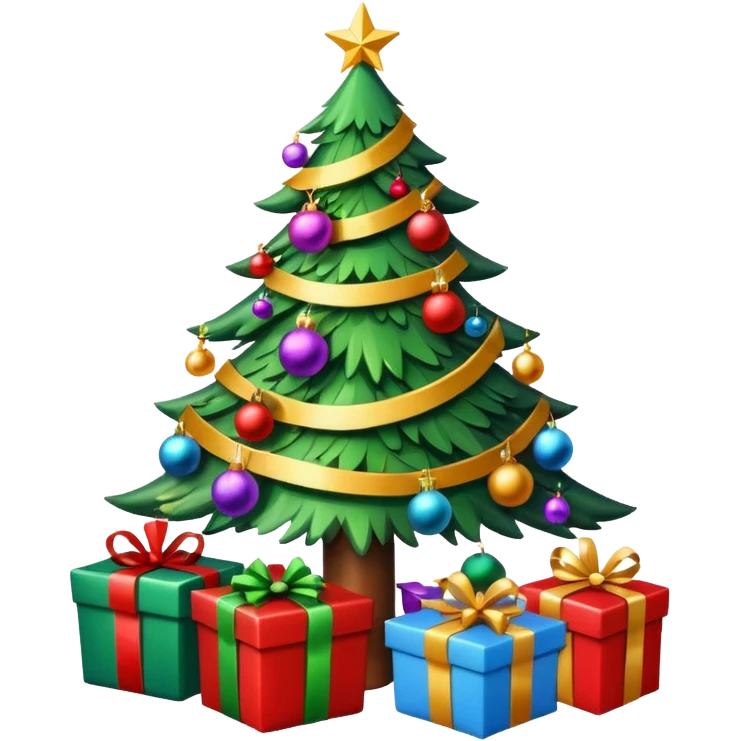 елка с подарками  emoji