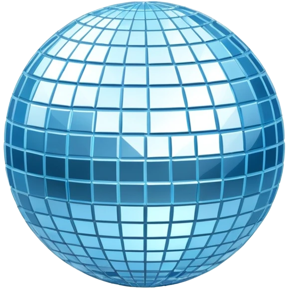 Light blue disco ball emoji