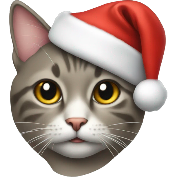 Cat wearing a Santa hat  emoji