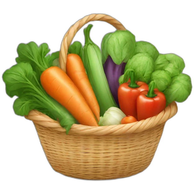 a basket full of vegetables emoji