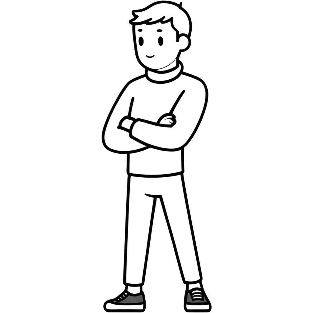 Person crossing arms over neck emoji