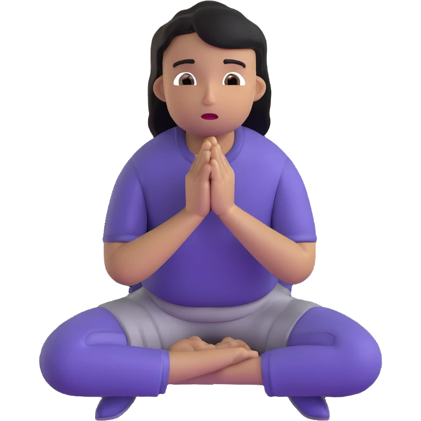 person on their knees begging with hands clasped together and pleading expression emoji