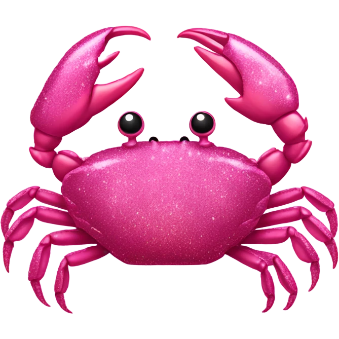 Pink crab with glitter  emoji