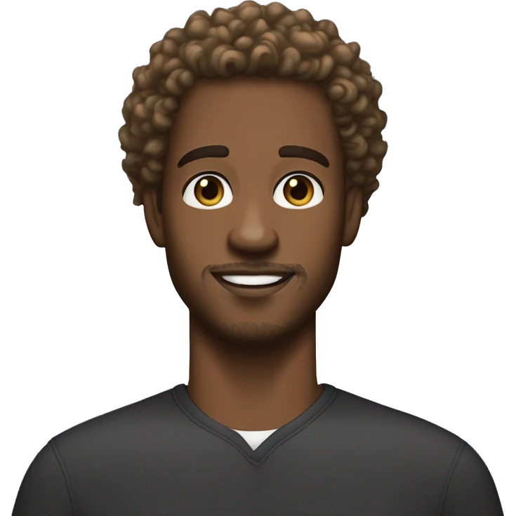 black guy in his 20's light brown skin curly hair a goatee but not full light eyes and nice eyebrows and long lashes emoji
