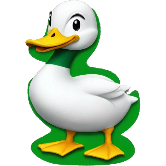 Oregon Duck making a number one sign emoji