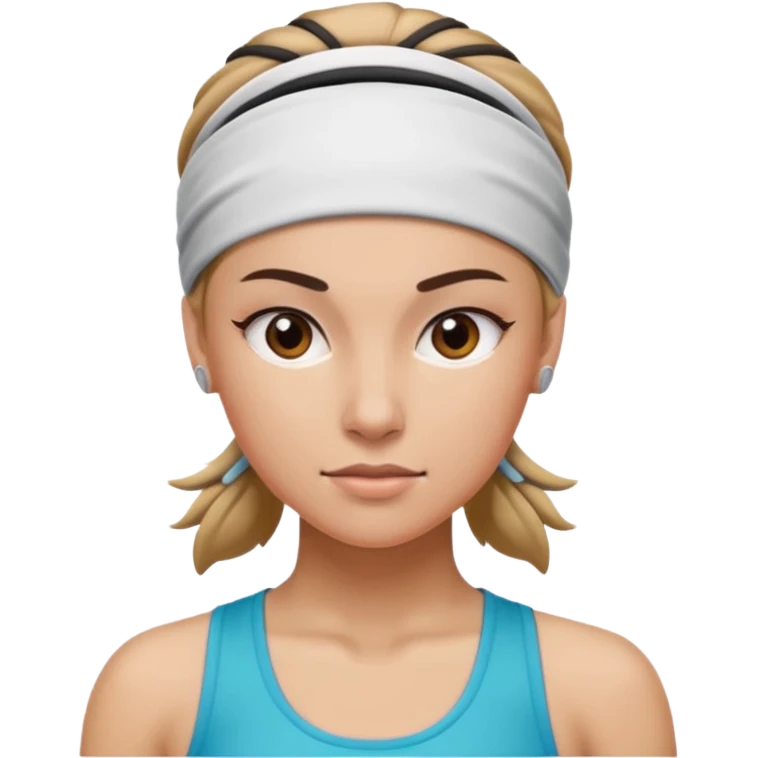 sportive woman with headband

 emoji