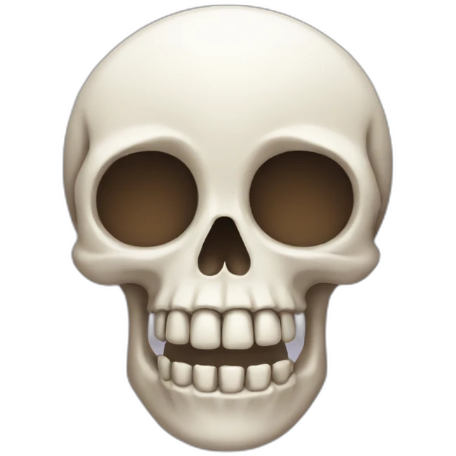 Cute kawai skull emoji