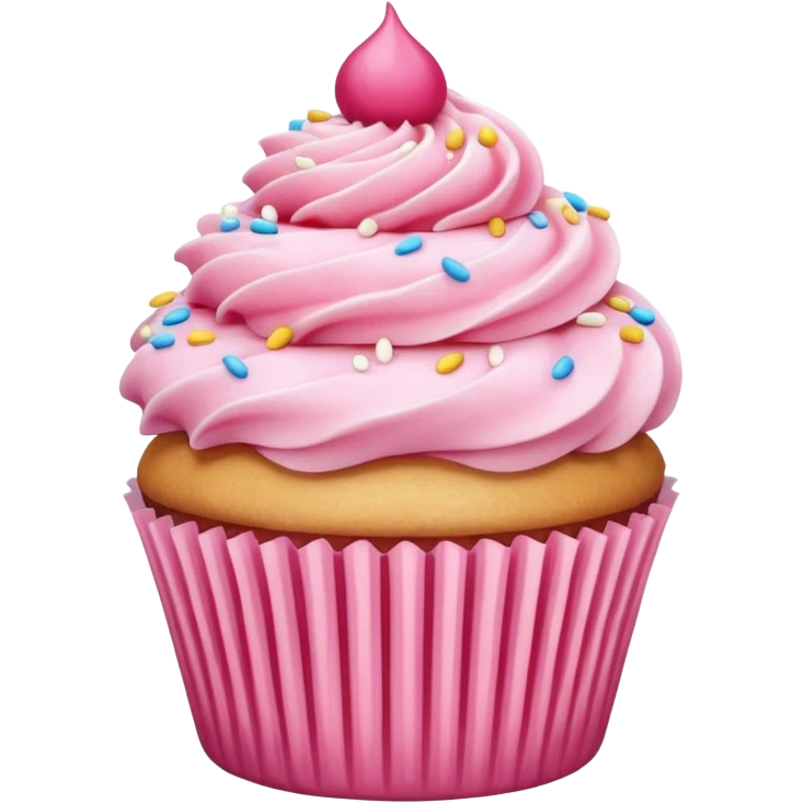 Cupcake with pink icing emoji