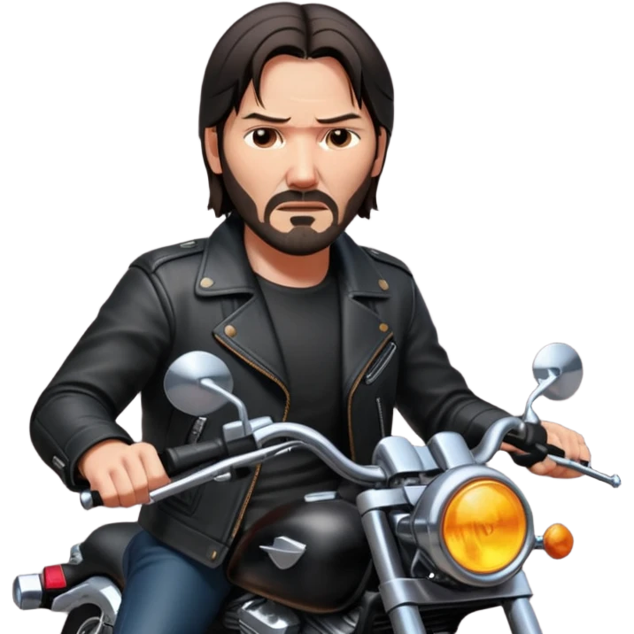 John Wick riding a motorcycle emoji