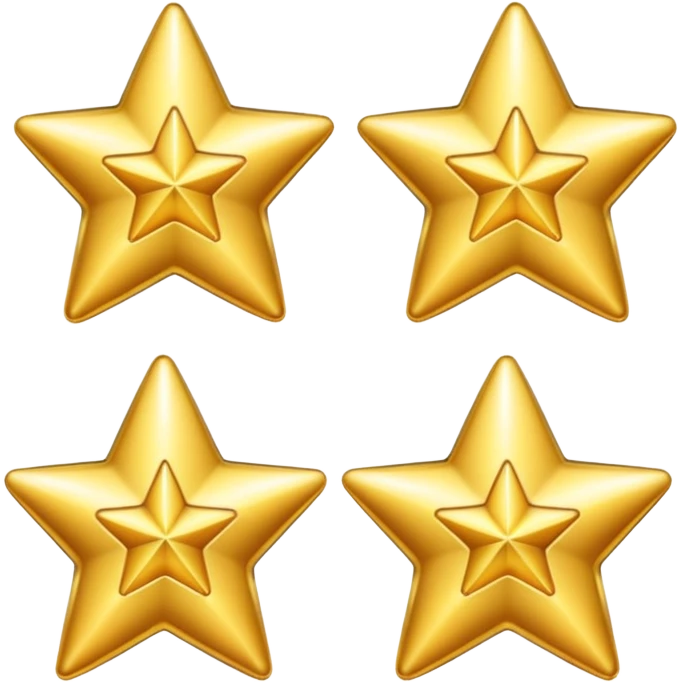 four gold stars emoji