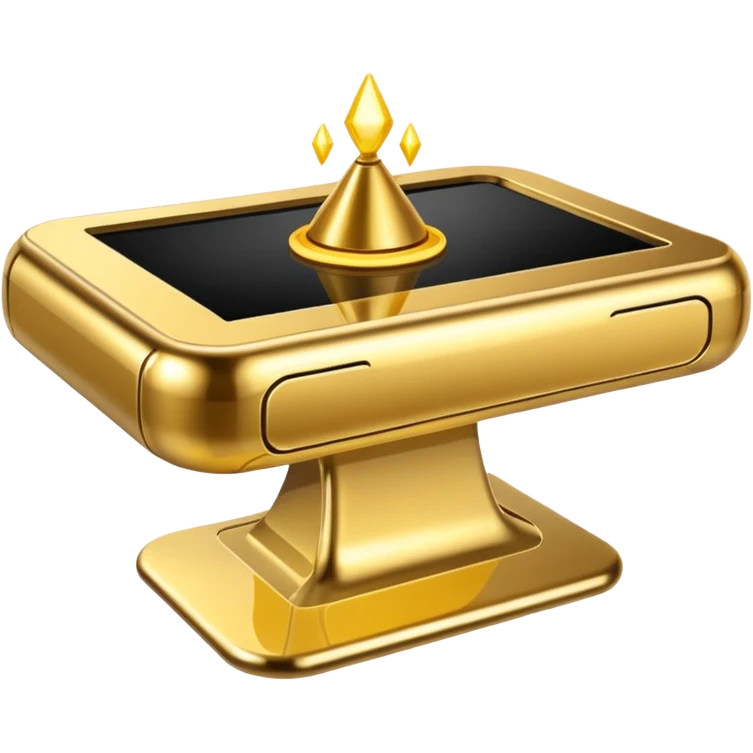 gold futuristic table emoji